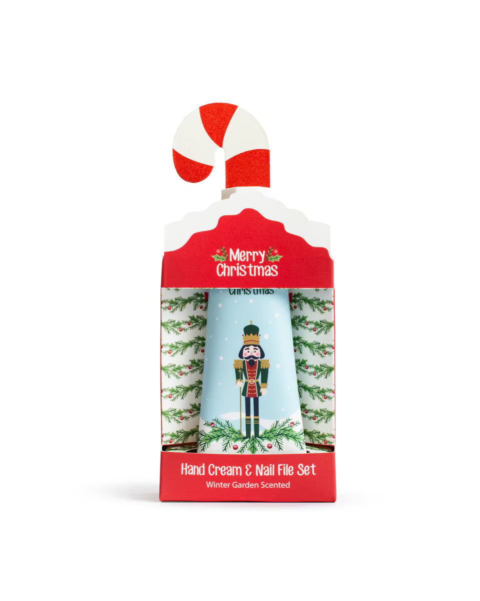 Nutcracker and Holly Hand Cream and Nail File Set Winter Garden Scented