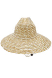 Straw Lifeguard Hat wheat w/ 2 color mono