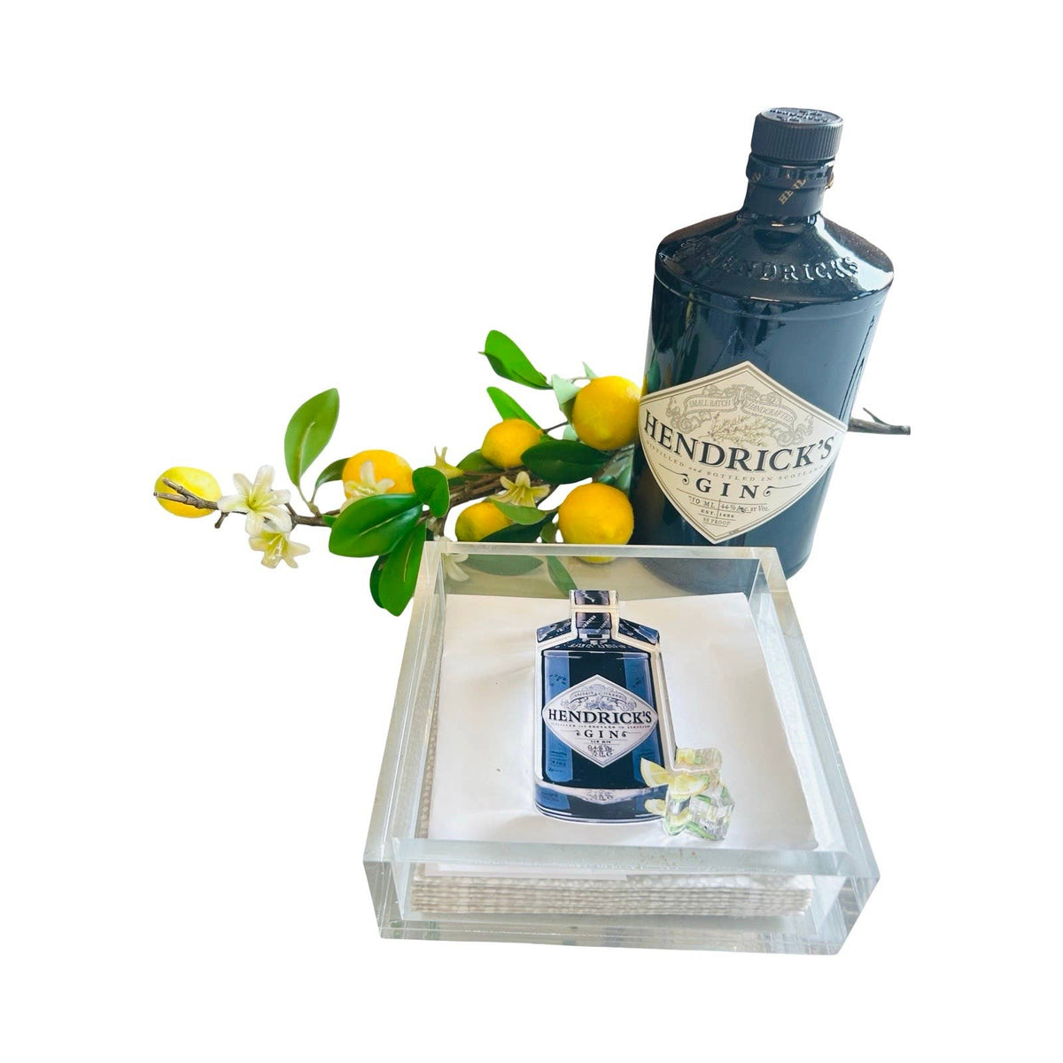 Acrylic Napkin Weight, Lemon Cocktail