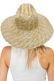 Straw Lifeguard Hat wheat w/ 2 color mono