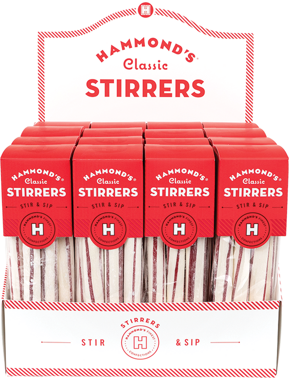 All-Natural Peppermint Cocoa Stirrers -16 Box POP Display