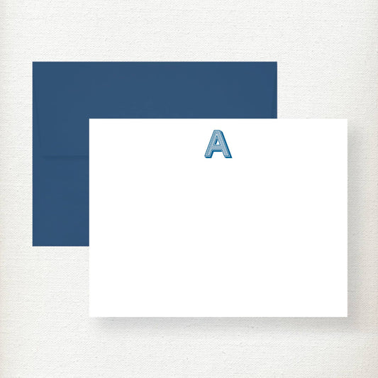 Stripe Initial Note Card