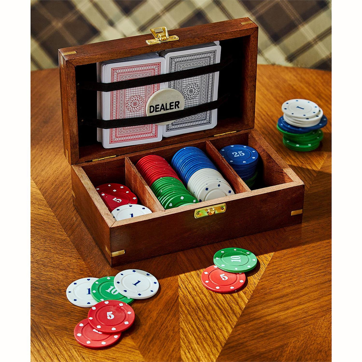 The Turf Club Poker Set in Hand-Crafted Wooden Box