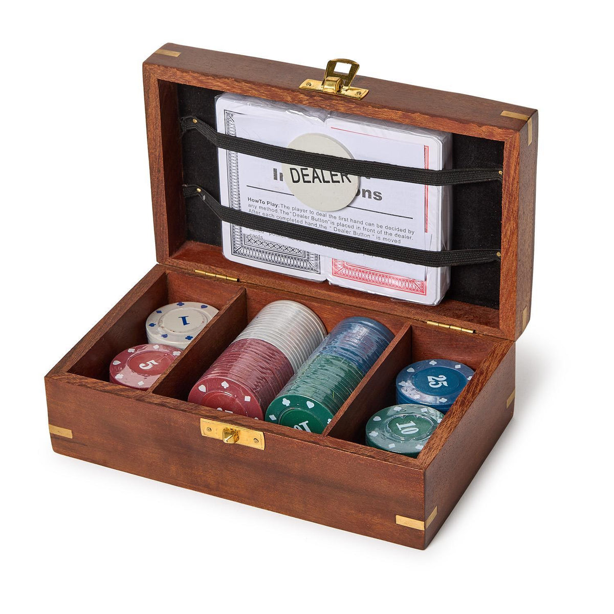 The Turf Club Poker Set in Hand-Crafted Wooden Box