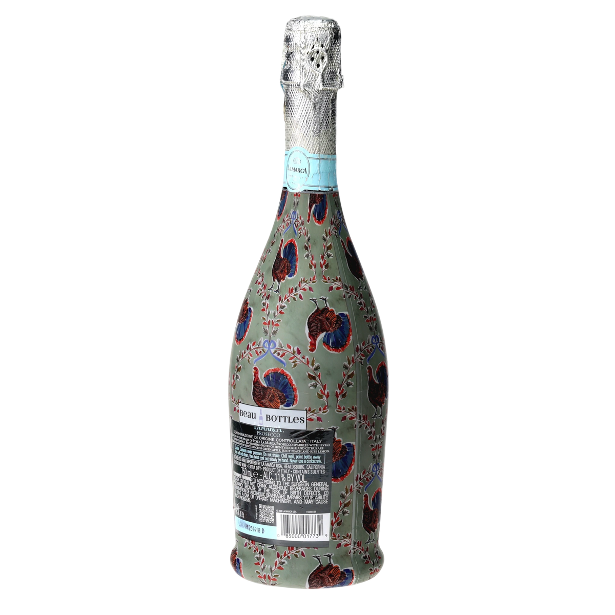 Autumn Turkey Trellis Prosecco Bottle Wrap
