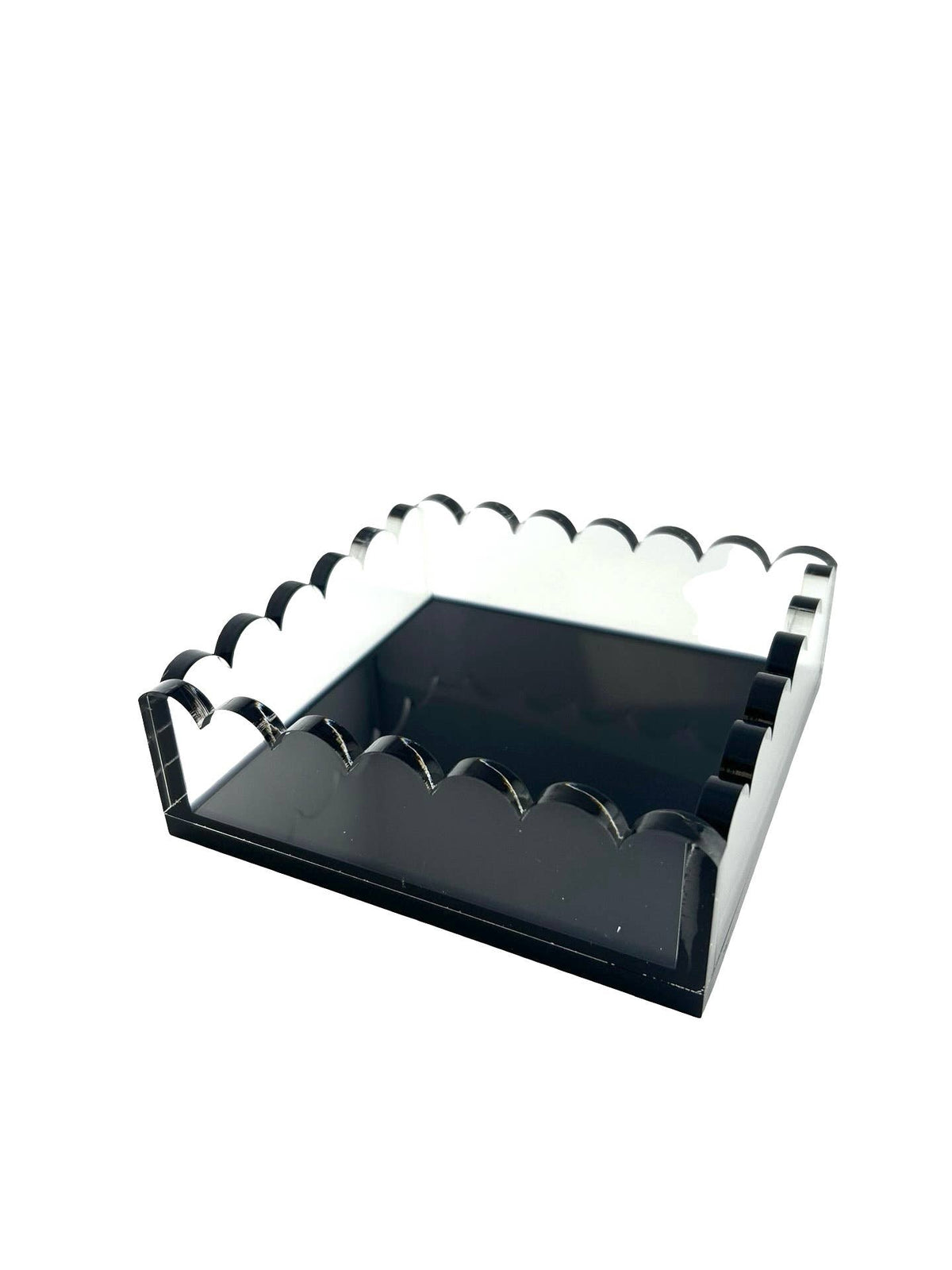 Cocktail Napkin Holder, Scalloped/Slate