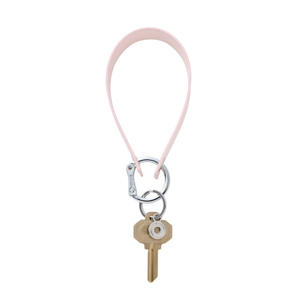 Wristlet Keychain - Pink Leather Loop