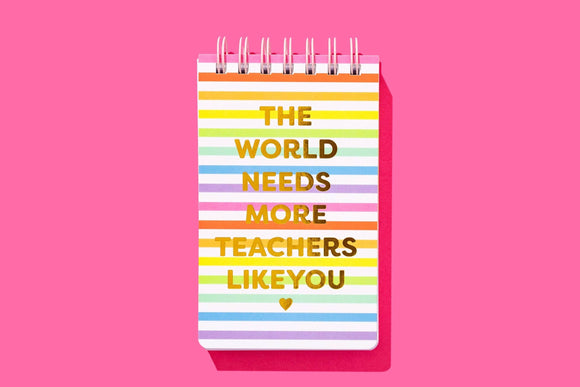 Small Spiral Top Notebook - Teacher Appreciation - 200 Pages