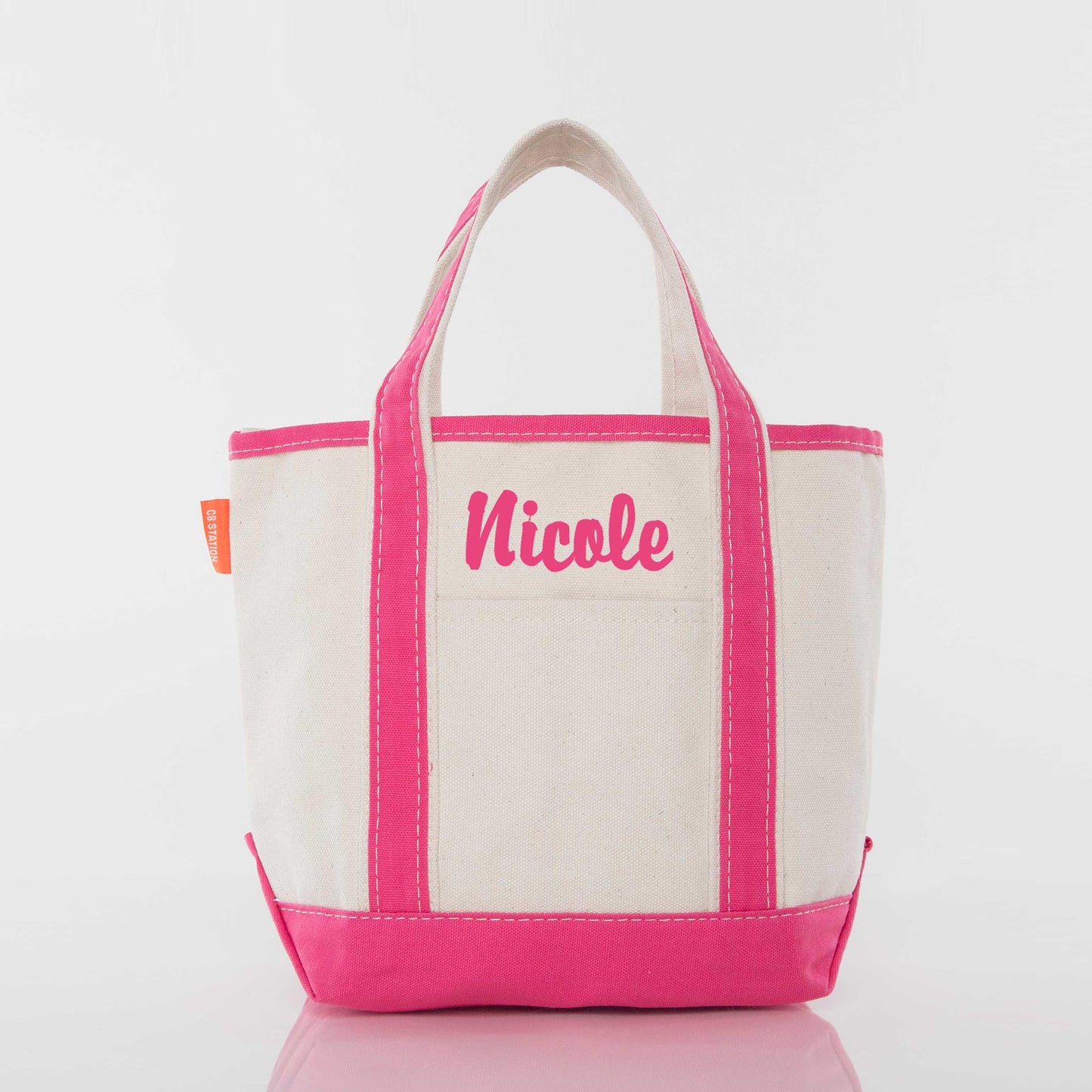 Handy open top tote - includes monogram