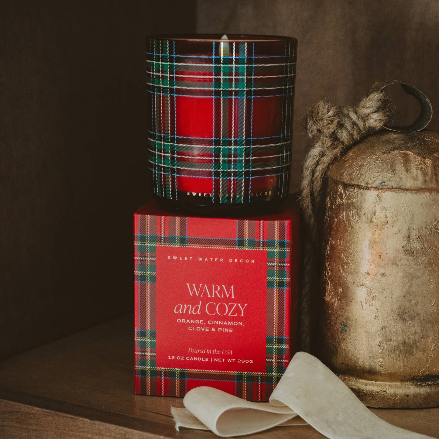 Warm and Cozy 12 oz Boxed Soy Candle - Christmas Gifts