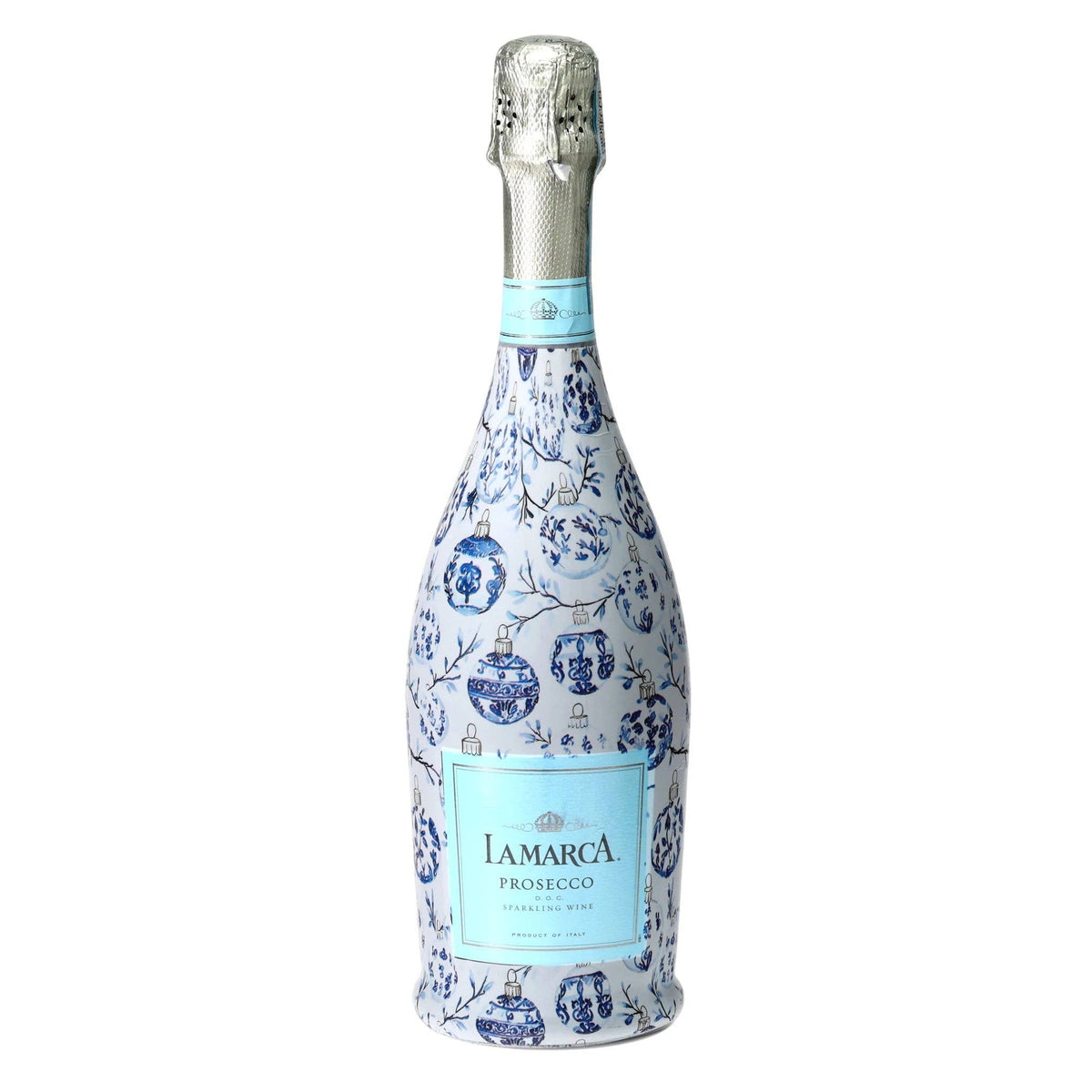 Limited Edition Blue Ornaments Prosecco Bottle Wrap