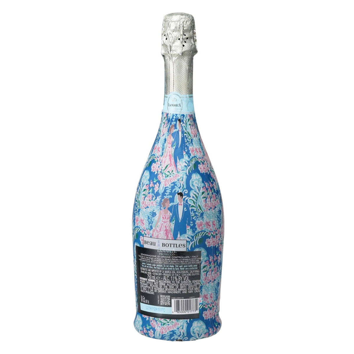 Preppy Bride & Groom Prosecco Bottle Wrap