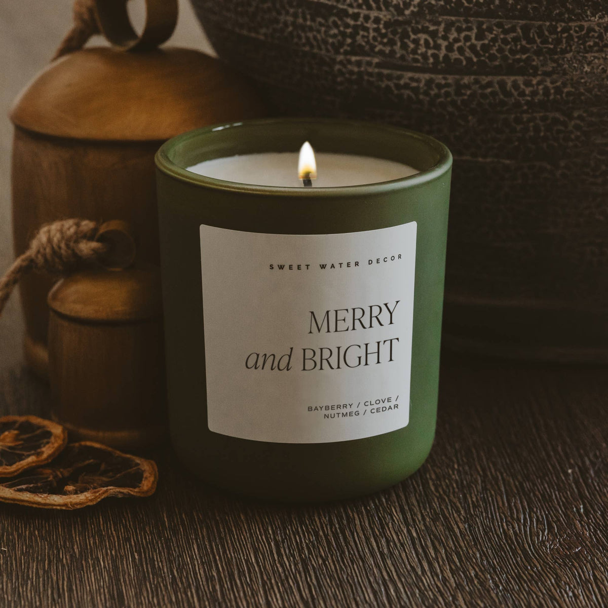 Merry and Bright 15 oz Soy Candle, Matte Jar - Gifts