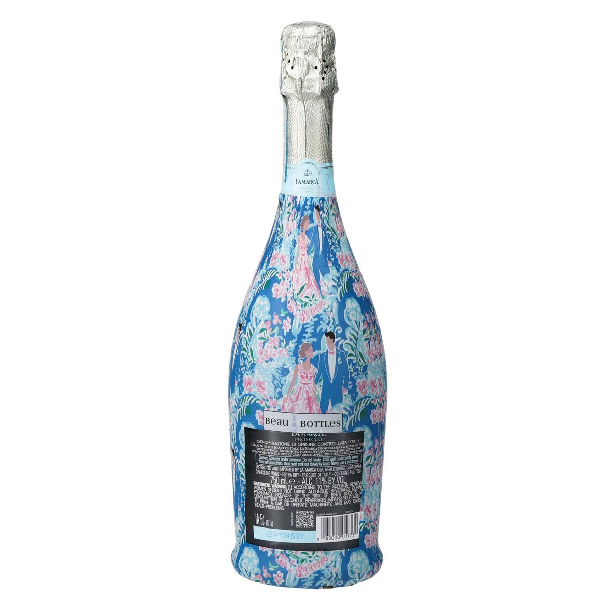 Preppy Bride & Groom Prosecco Bottle Wrap