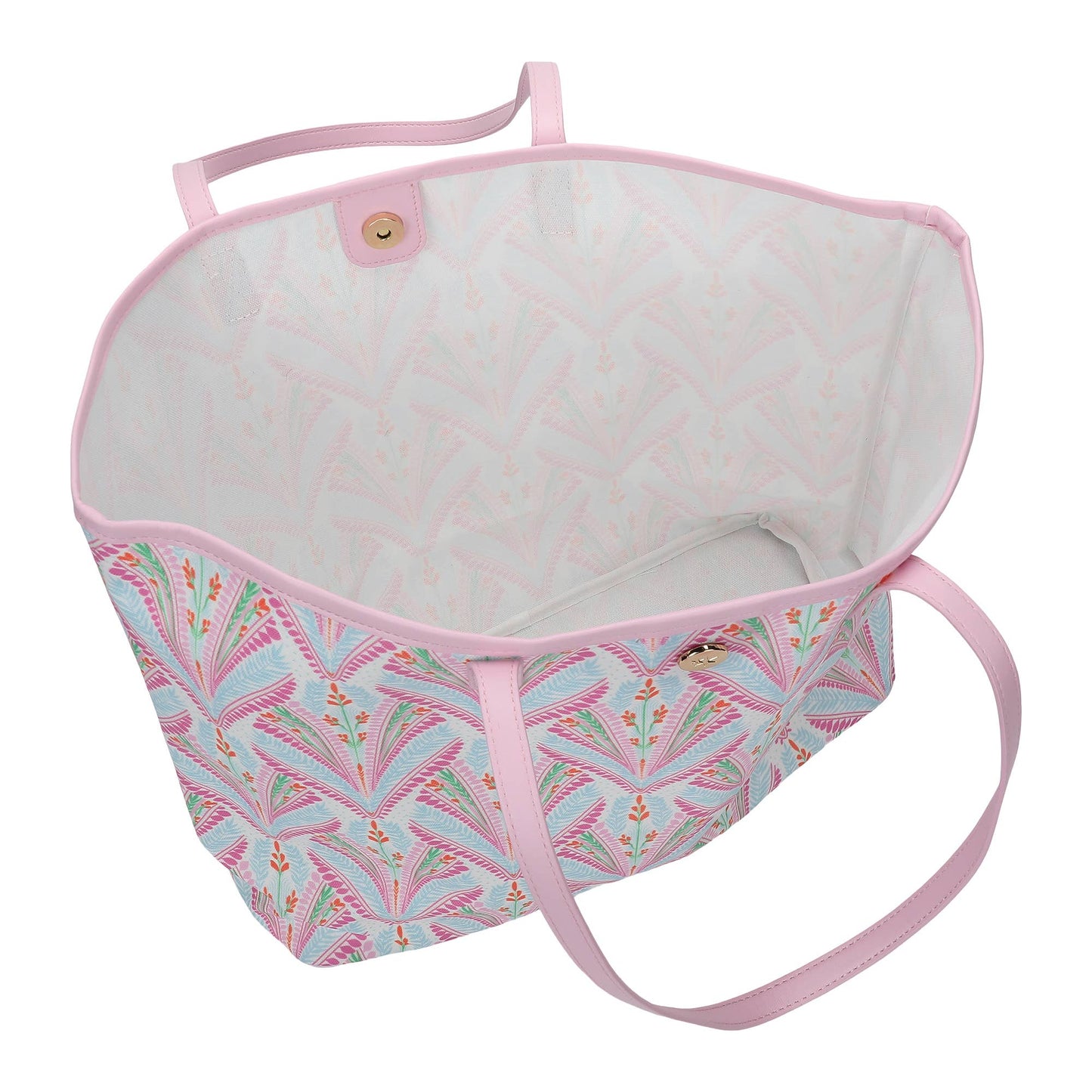 Petals & Plumes Oversized Tote with Wallet