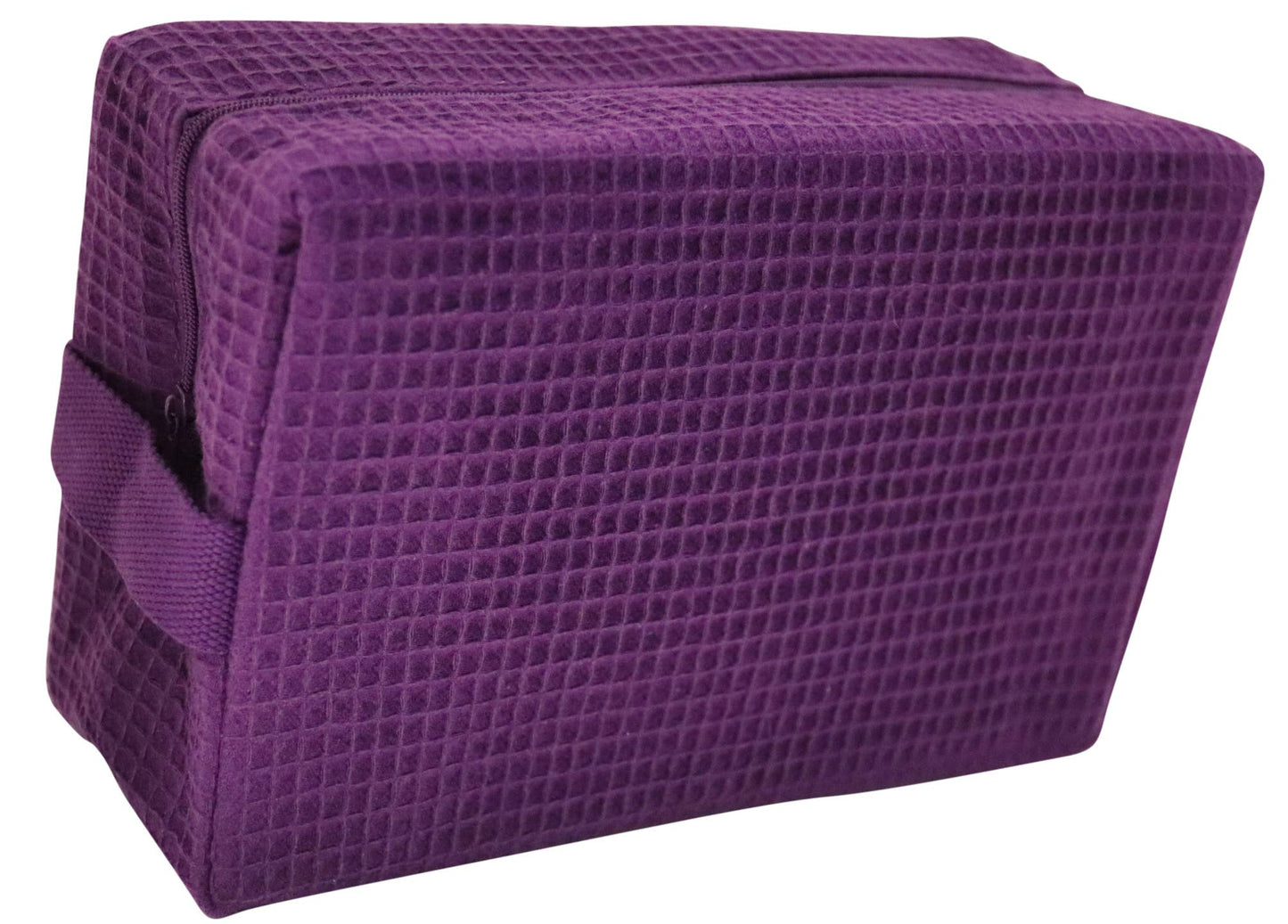 Cotton Waffle Cosmetic Bag w/ monogram - CHS