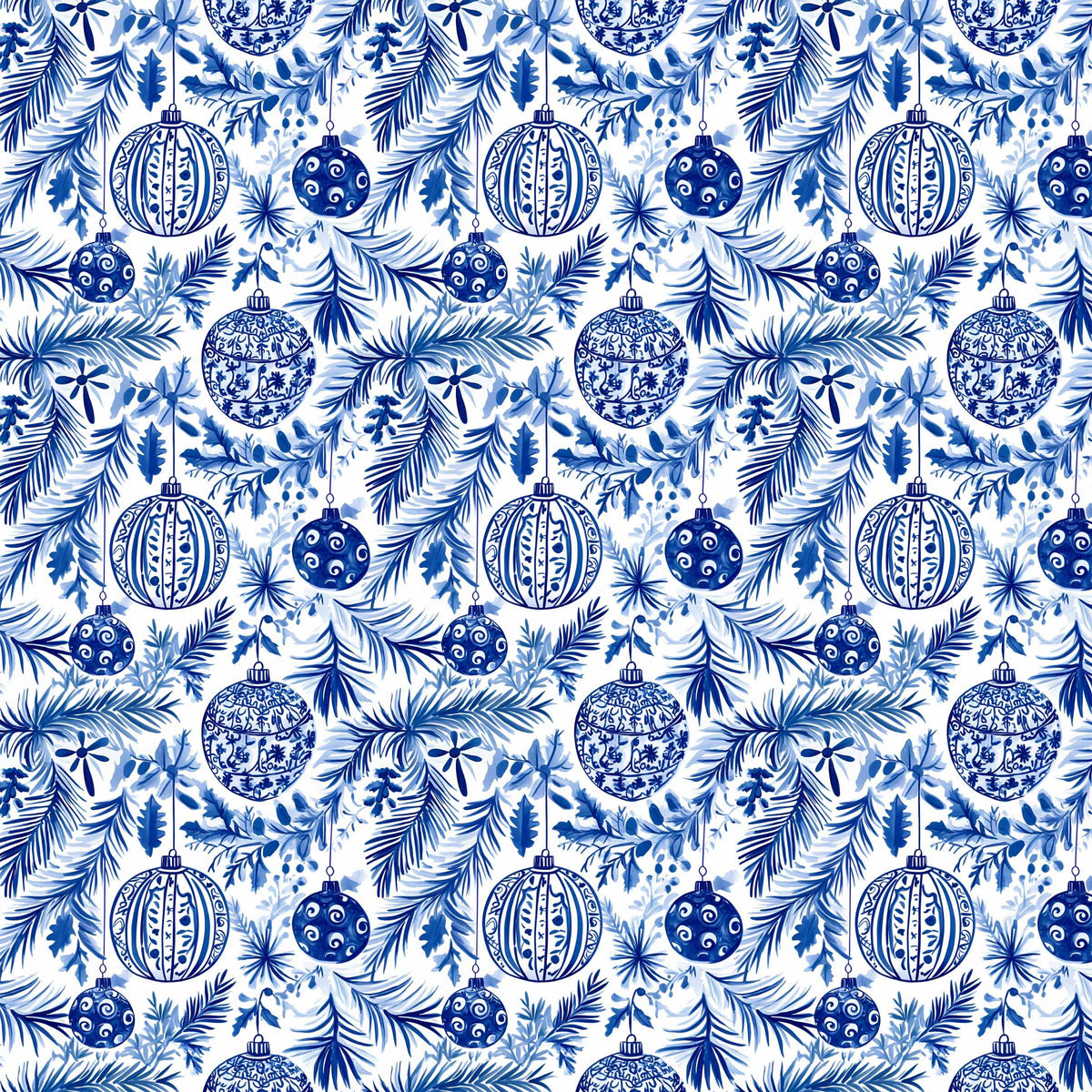 Limited Edition Blue & White Ornament Prosecco Bottle Wrap