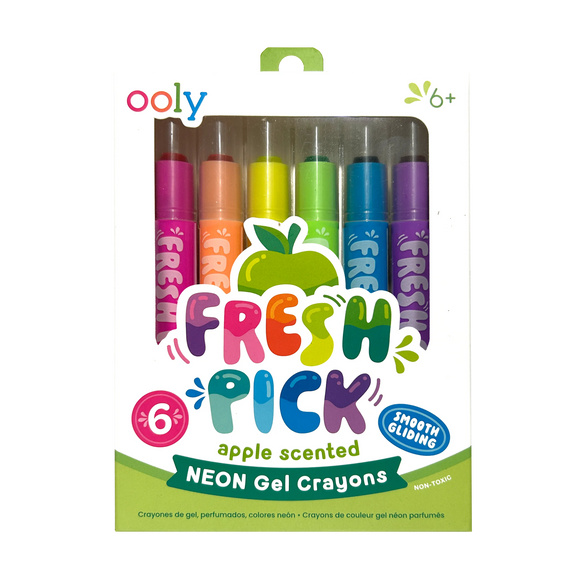 Fresh Pick Apple Scented Gel Crayons - Set of 6