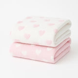 Hearts baby blanket w/ monogram