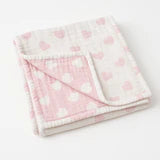 Hearts baby blanket w/ monogram