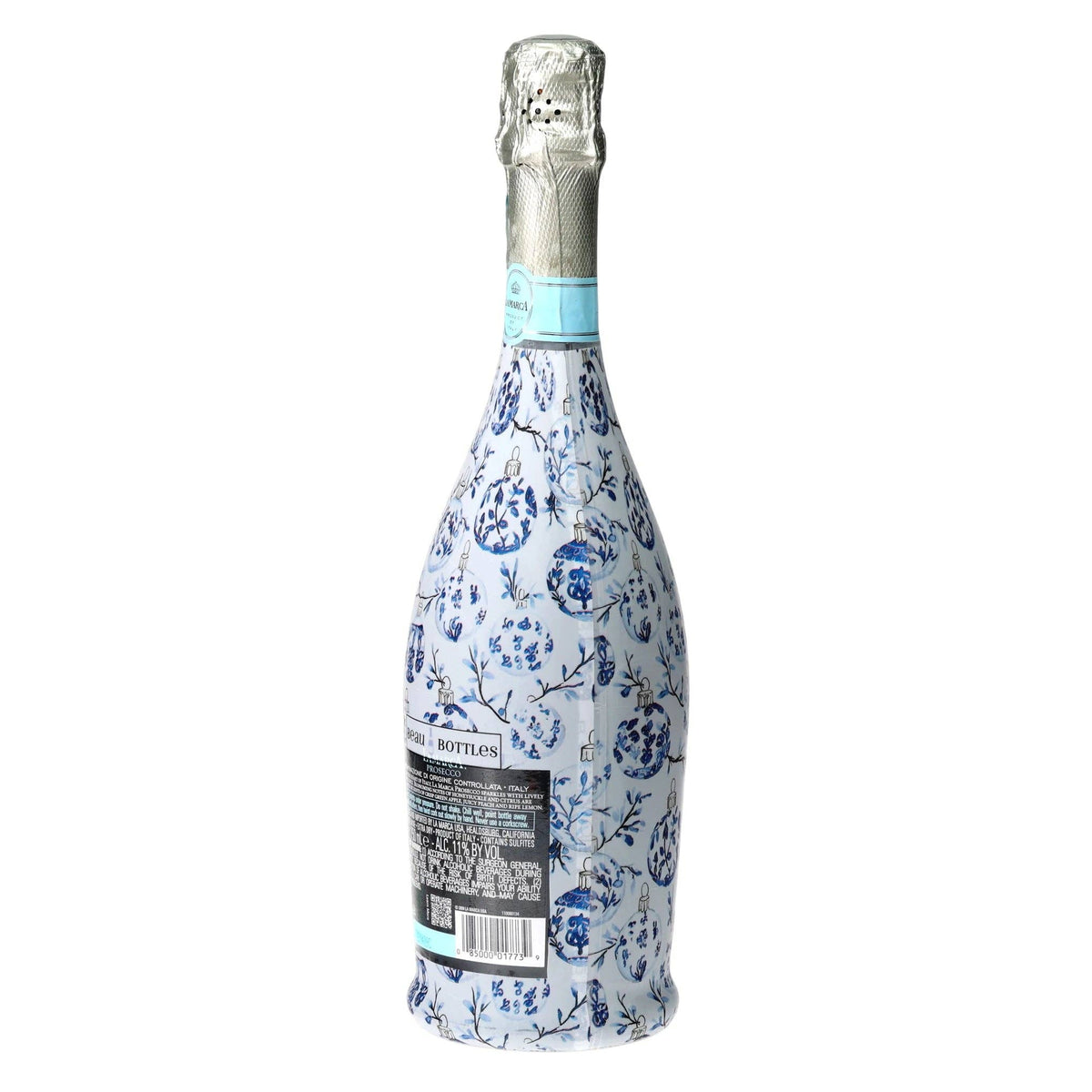 Limited Edition Blue Ornaments Prosecco Bottle Wrap