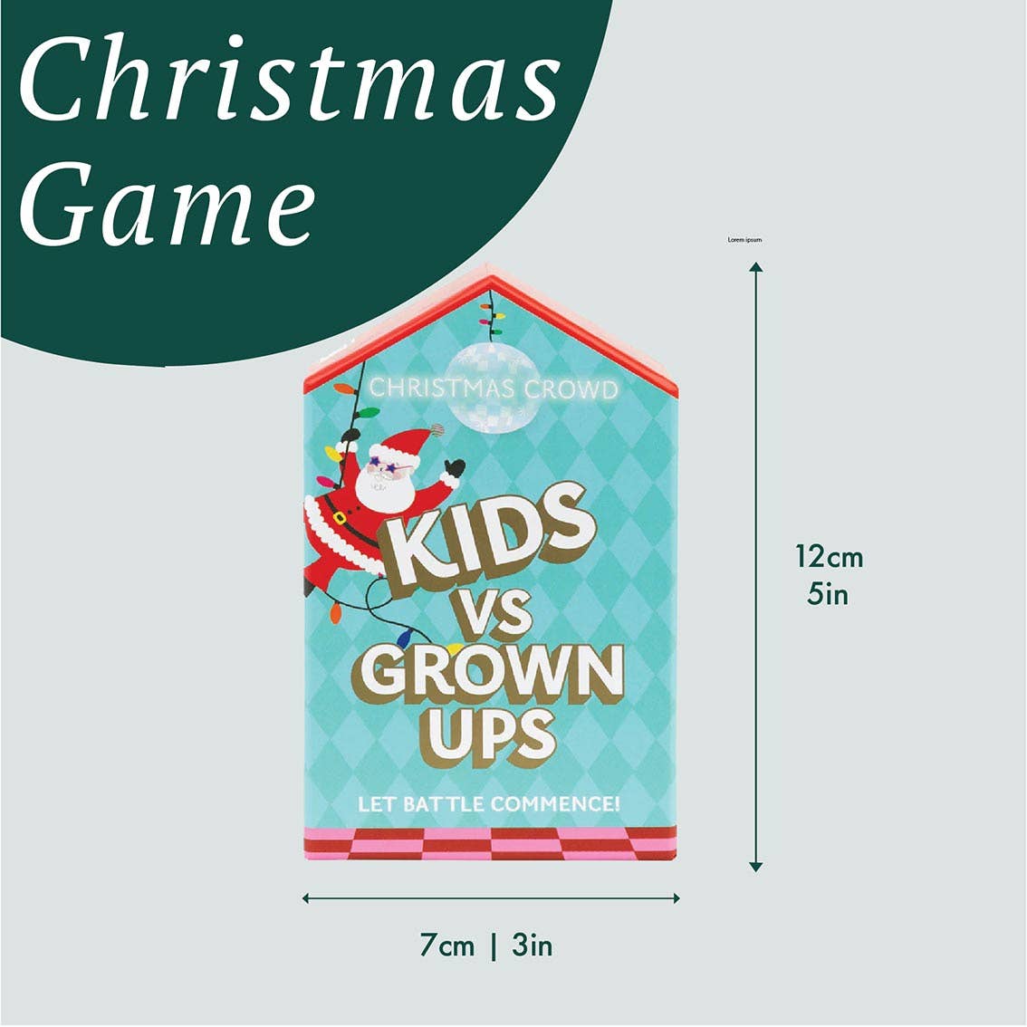Santa Kids vs Grown Ups Family Game - 8 Pack Display | Christmas Game |