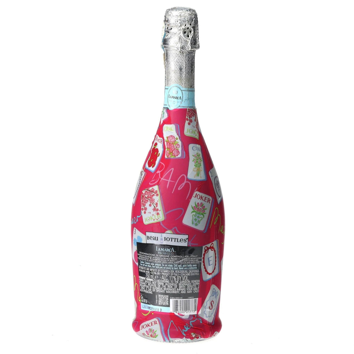 Pink Mahjong Prosecco Bottle Wrap