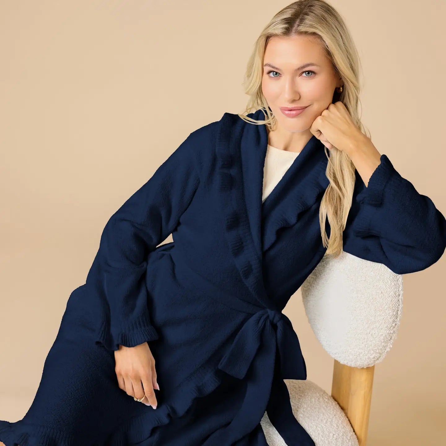 Women's Cozy 36" Ruffle Chenille Robe