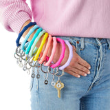 Silicone Big O® Key Ring - Sweet Carolina Blue Bamboo