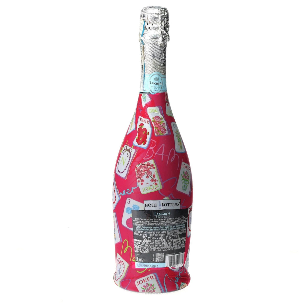 Pink Mahjong Prosecco Bottle Wrap