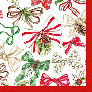 Cocktail Napkins 20ct Christmas Bows Christmas