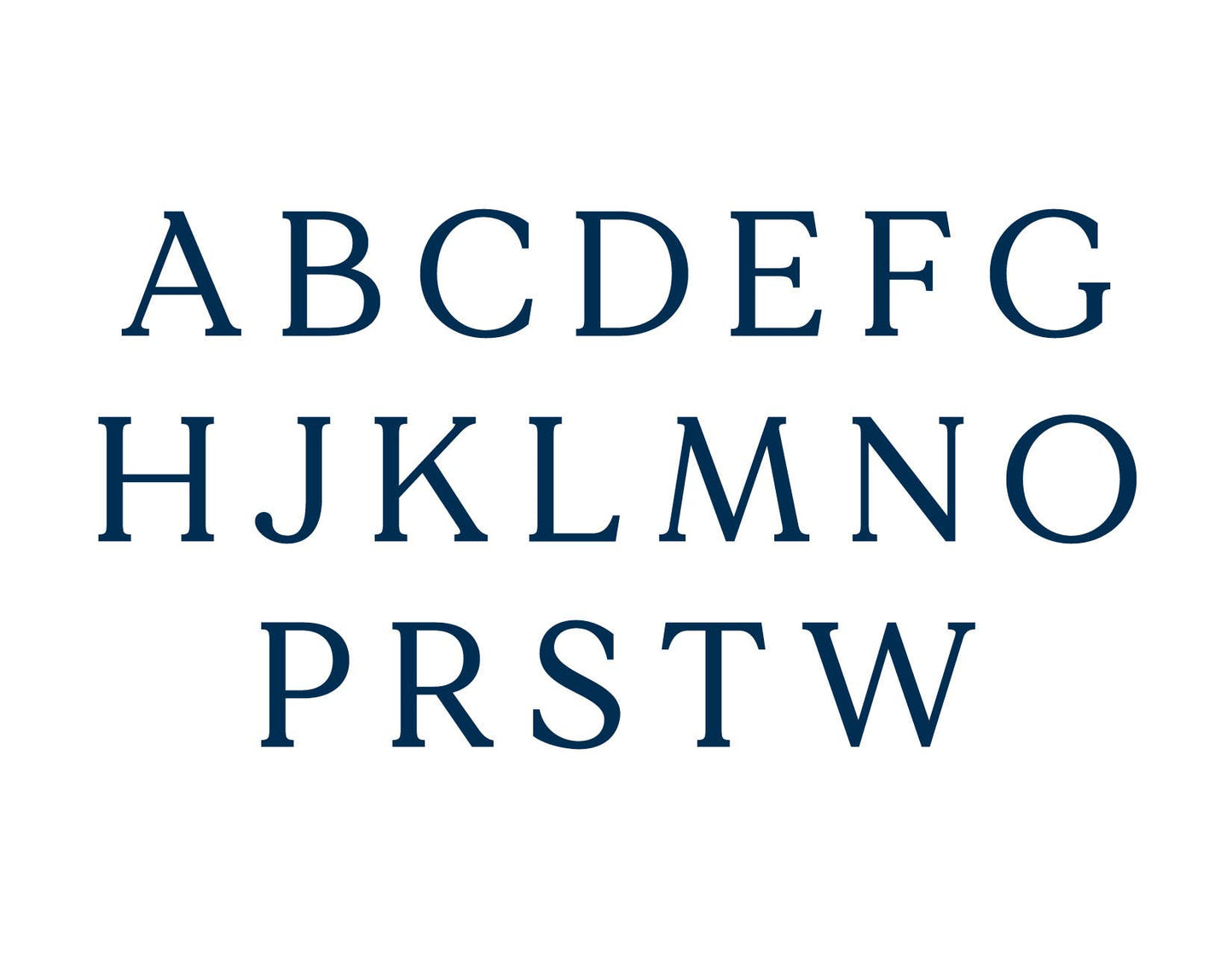 Classic Serif Initial Note Card