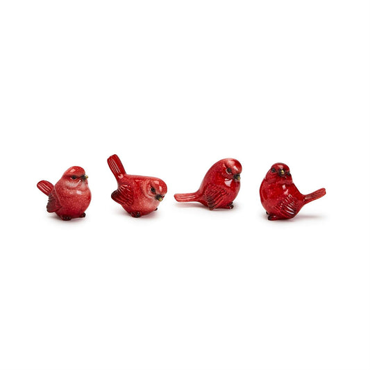 Red Cardinal Hand-Painted Bird - Resin