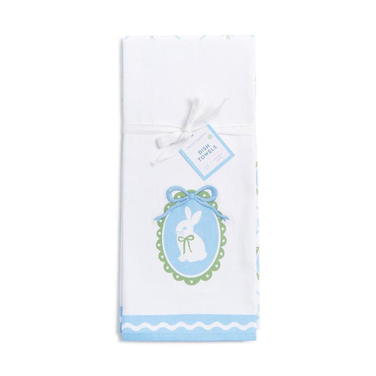 Bunnies and Bows Set of 2 Dish Towels
