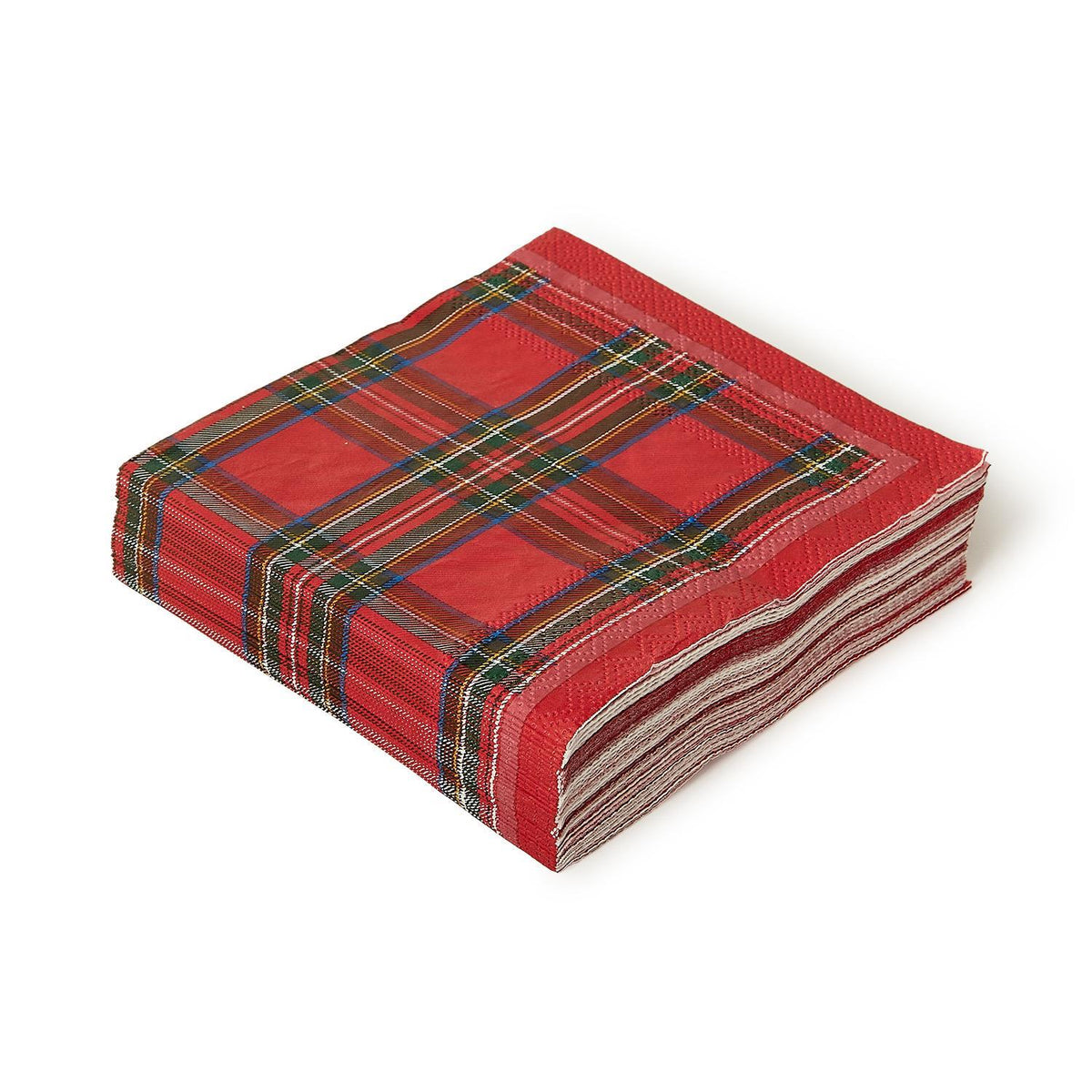 Tartan cocktail napkin