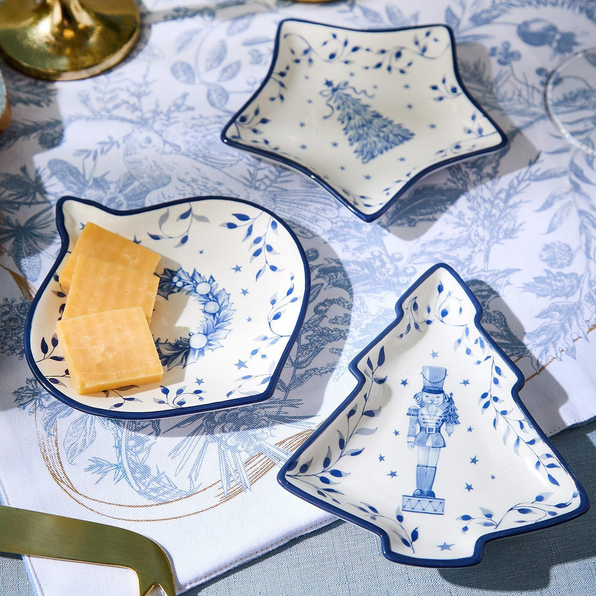 Season's Gala Christmas Tidbit Dish Assorted 3 Designs