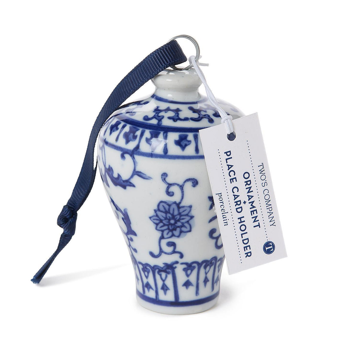 Blue and White Temple Jar Ornament / Place Card Holder