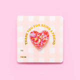 Pin w/ Gift Card - Friendship Heart -Red + Pink Confetti