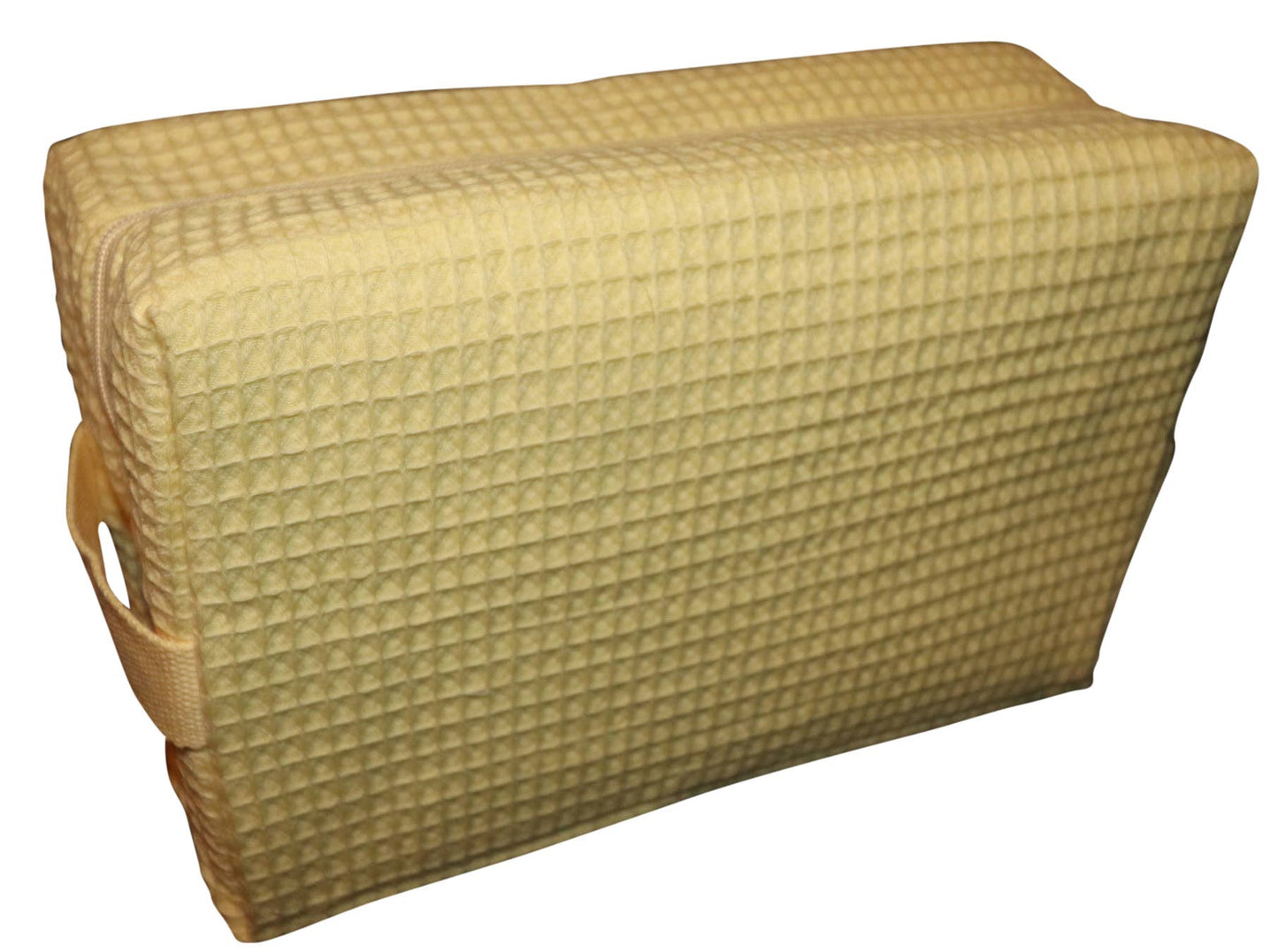 Cotton Waffle Cosmetic Bag w/ monogram - CHS