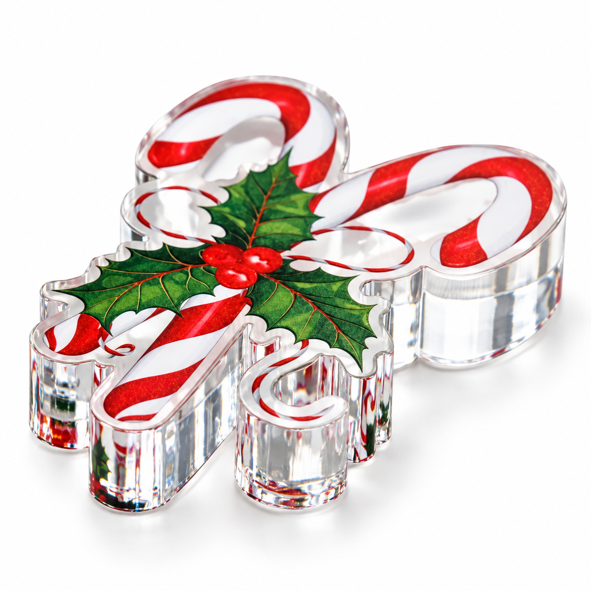Acrylic Napkin Weight, Candy Cane
