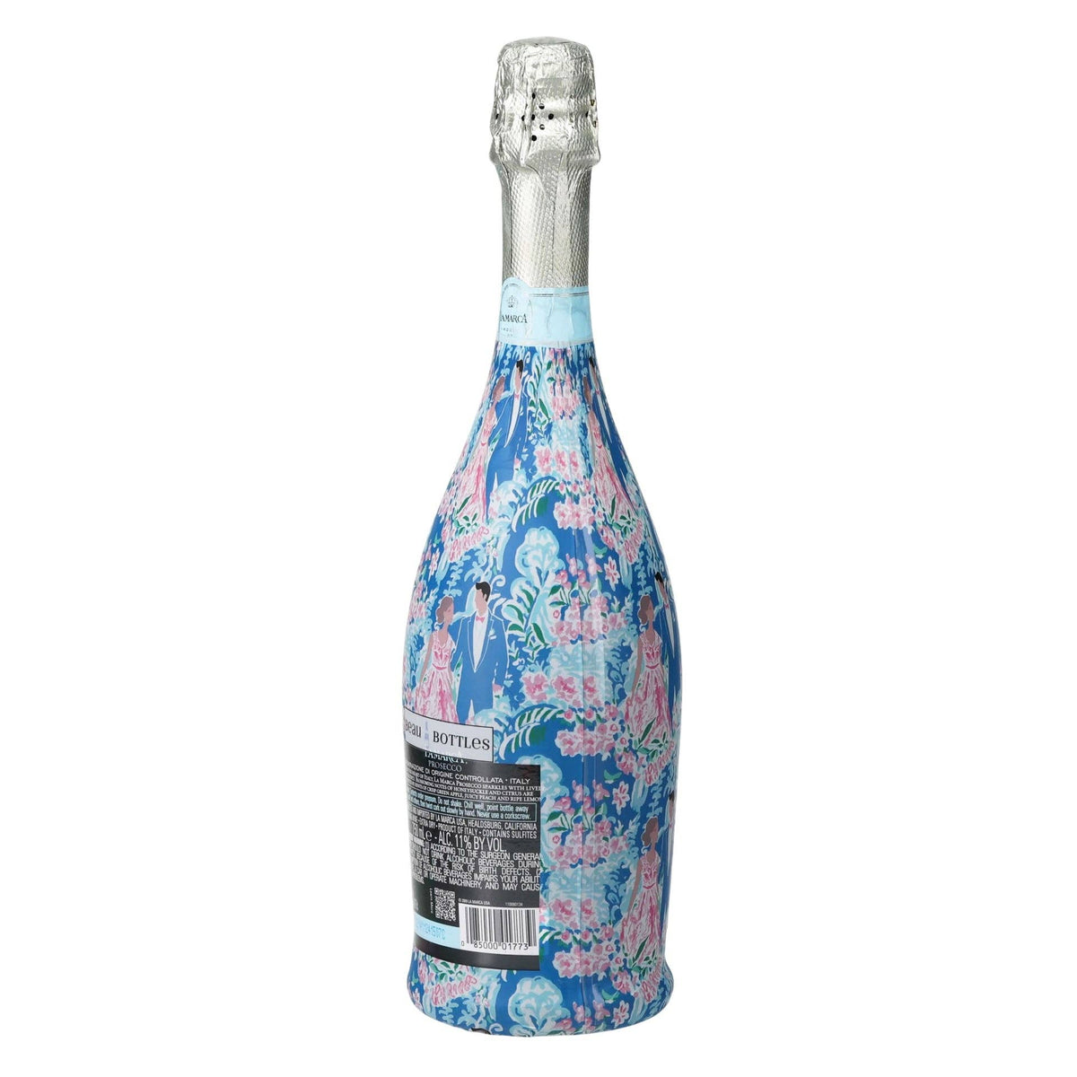 Preppy Bride & Groom Prosecco Bottle Wrap