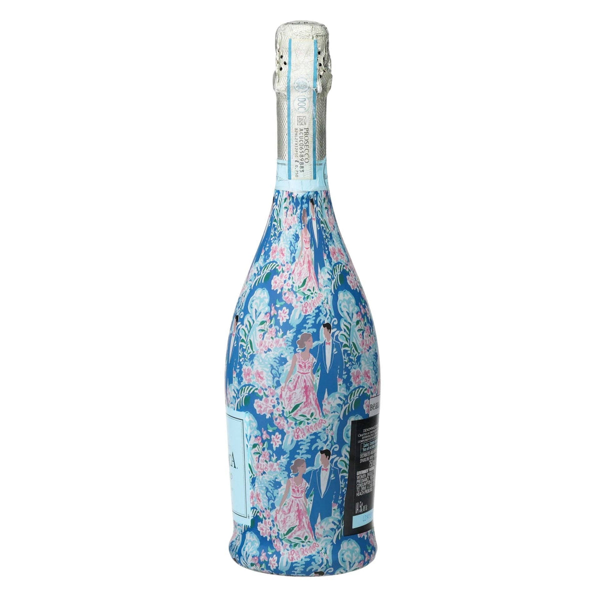 Preppy Bride & Groom Prosecco Bottle Wrap