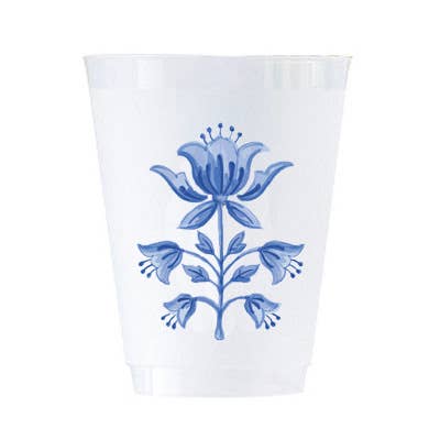 Tulip Block Print Shatterproof Cups