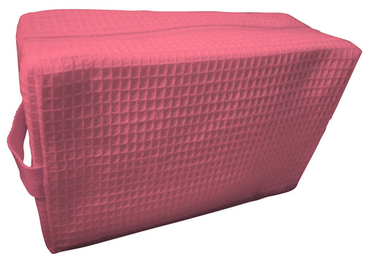 Cotton Waffle Cosmetic Bag w/ monogram - CHS