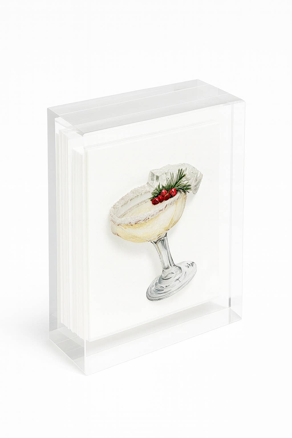Acrylic Napkin Weight, Festive Cocktail
