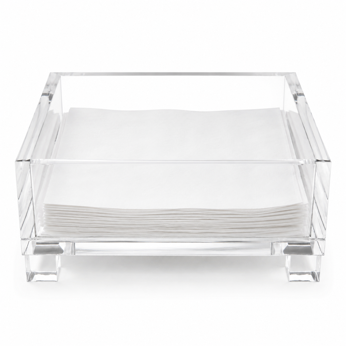 Cocktail Napkin Holder, Cube Feet