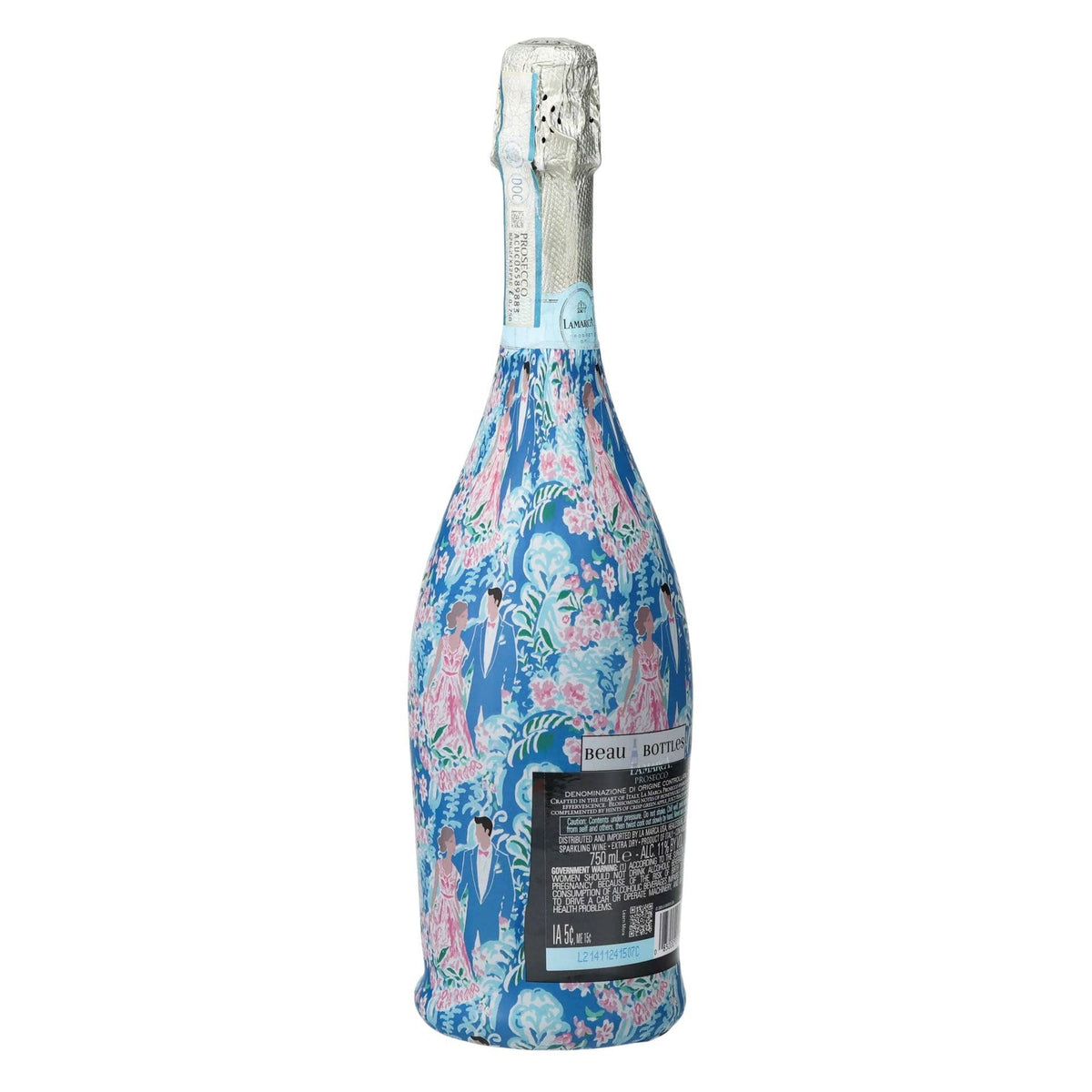 Preppy Bride & Groom Prosecco Bottle Wrap