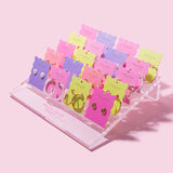 Stud Earrings - X & O w/ Pink + Ruby Red Gems - Matilda
