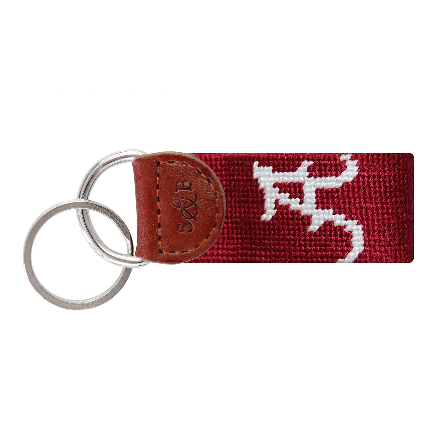 Collegiate needlepoint keychain
