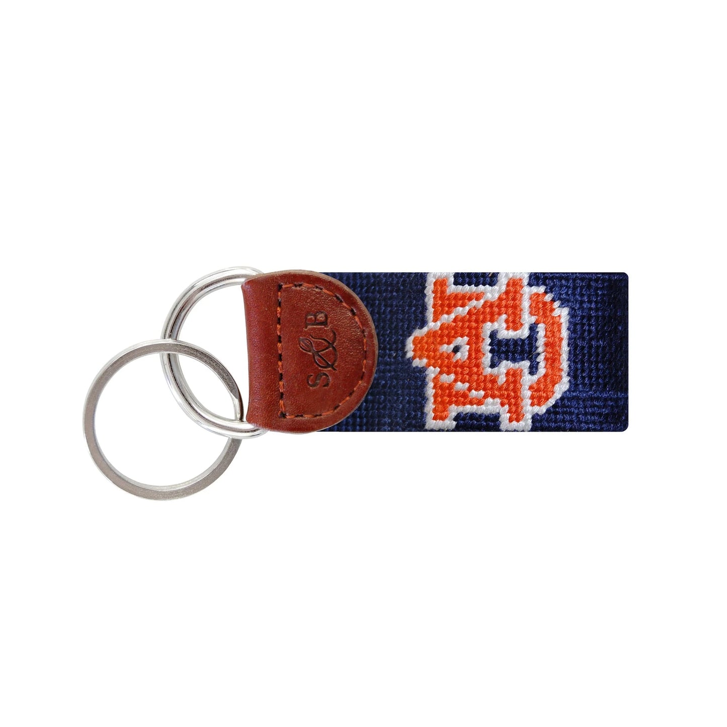 Collegiate needlepoint keychain